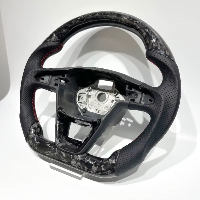 Volante SEAT/Cupra Ibiza, Leon, 2014-2020 Fibra Forjada/Cuero perforado