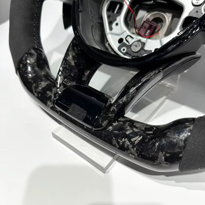 Volante Mercedes C W205 2014-2018 Fibra de Carbono Forjada/Alcantara Italiana/LEDs