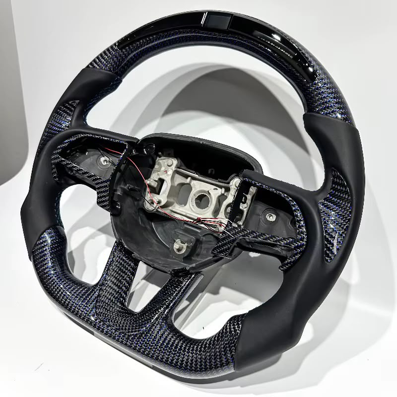 Volante RT/SRT Durango, Charger, Challenger, 300, Grand Cherokee, etc. 2014+ Fibra de carbono/LEDs