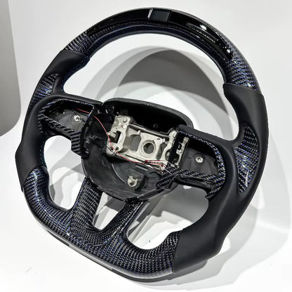 Volante RT/SRT Durango, Charger, Challenger, 300, Grand Cherokee, etc. 2014+ Fibra de carbono/LEDs