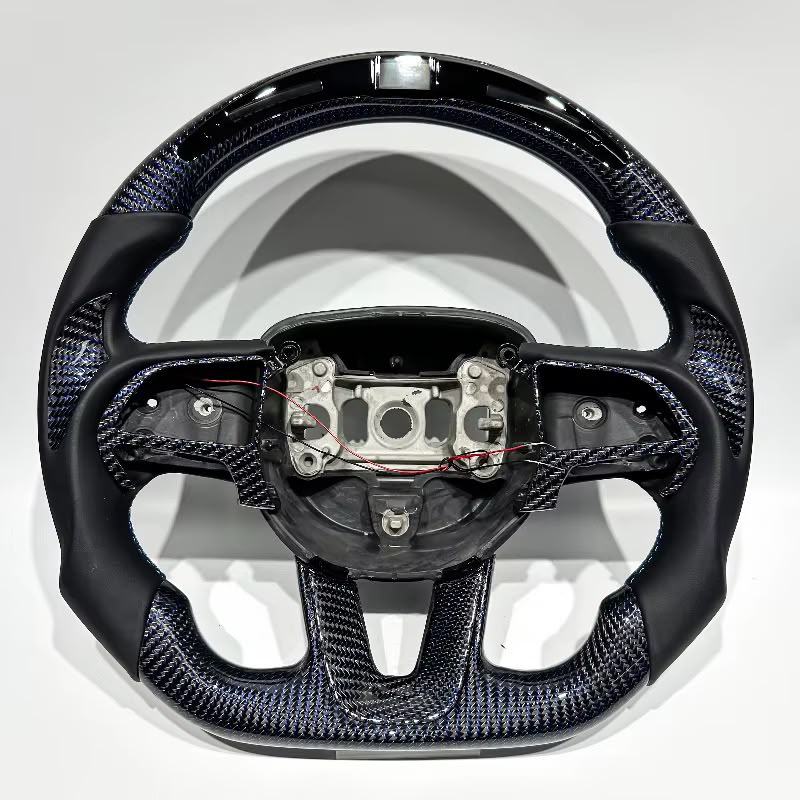 Volante RT/SRT Durango, Charger, Challenger, 300, Grand Cherokee, etc. 2014+ Fibra de carbono/LEDs