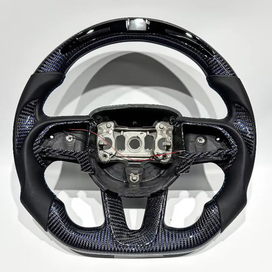 Volante RT/SRT Durango, Charger, Challenger, 300, Grand Cherokee, etc. 2014+ Fibra de carbono/LEDs
